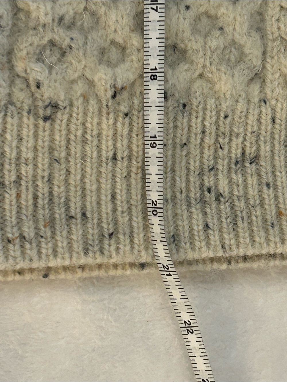 AranCrafts Ireland 100% Wool Fisherman Cable Knit Sweater Cream Size M - Picture 6 of 13
